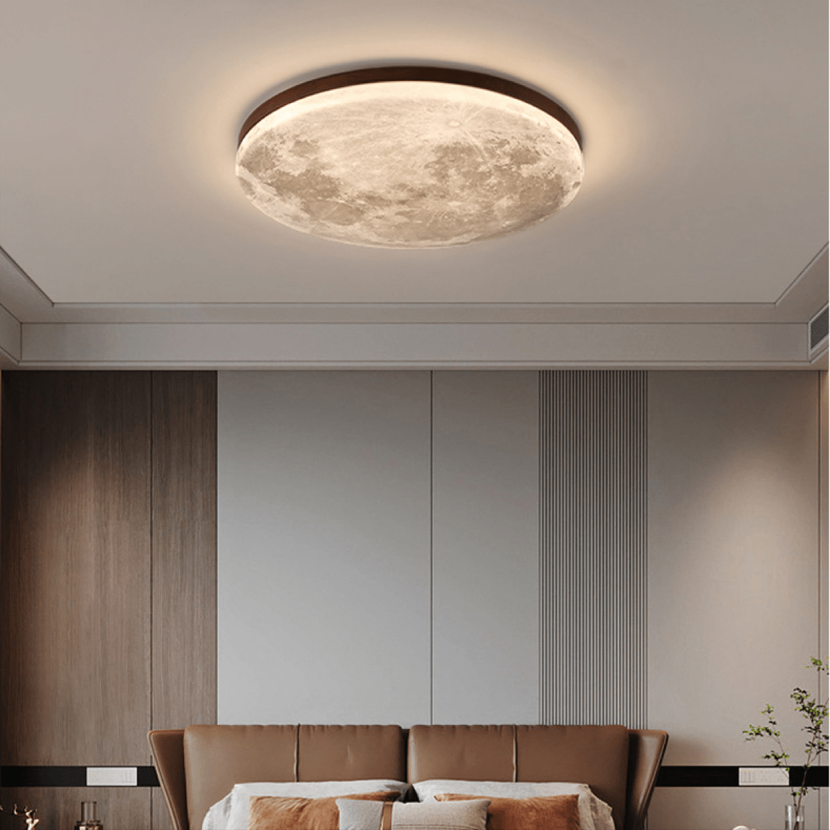 Flush Mount Round LED Ceiling Light, 12-Inch Diameter, White Finish | Rosalyssa