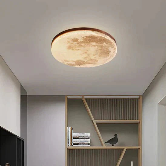 Flush Mount Round LED Ceiling Light, 12-Inch Diameter, White Finish | Rosalyssa
