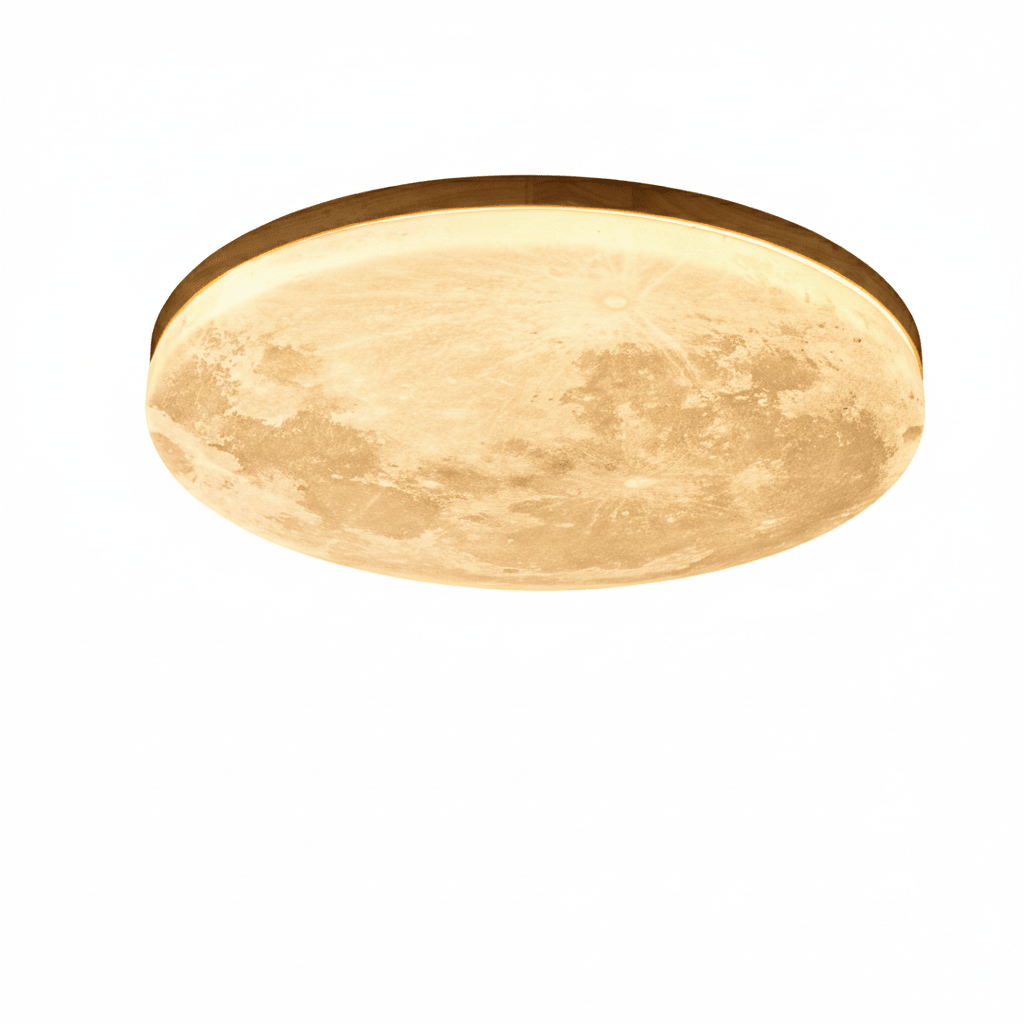 Flush Mount Round LED Ceiling Light, 12-Inch Diameter, White Finish | Rosalyssa