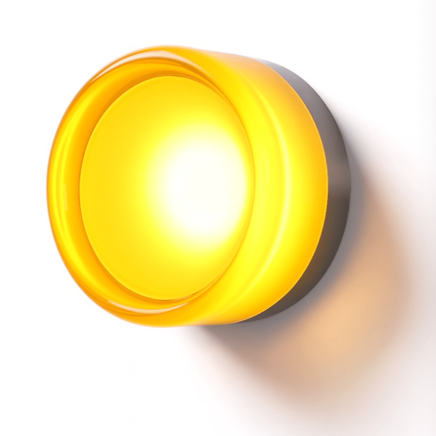 Applique da parete in vetro rotondo con LED, design a una luce | Rosalyssa