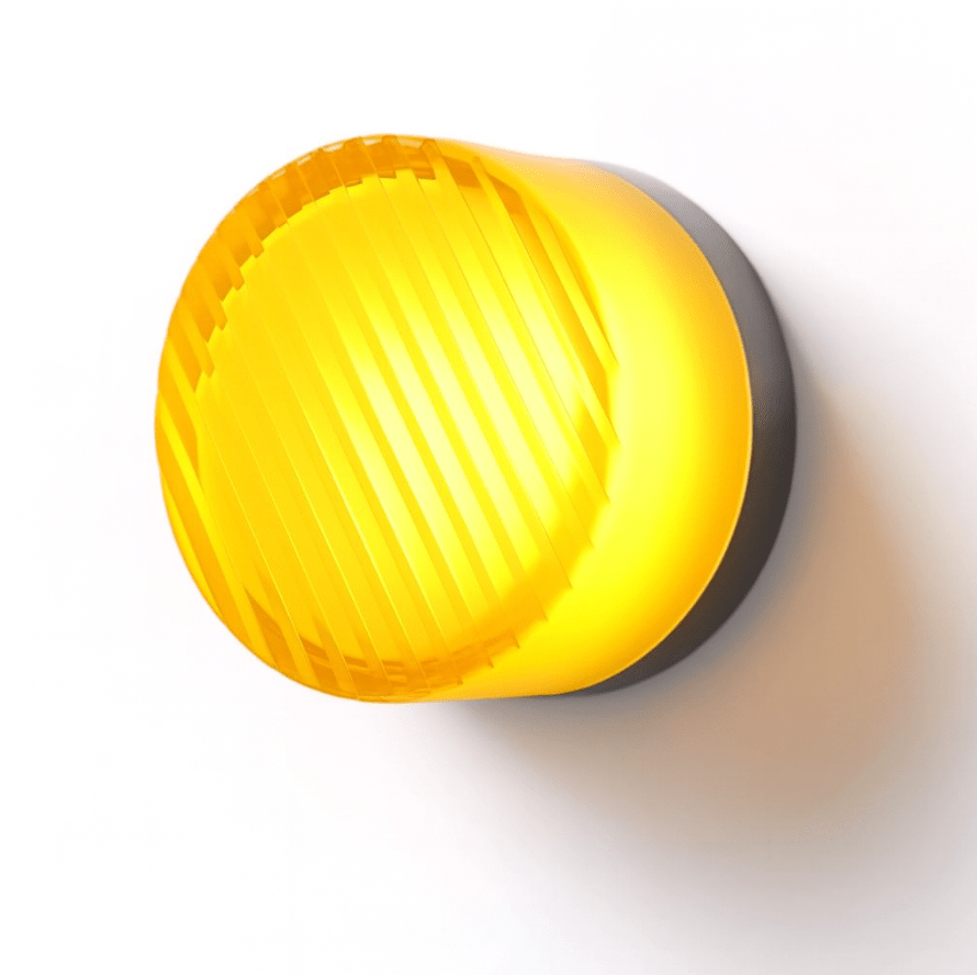 Applique da parete in vetro rotondo con LED, design a una luce | Rosalyssa