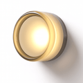 Applique da parete in vetro rotondo con LED, design a una luce | Rosalyssa