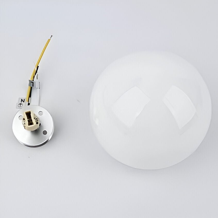 Rund Glas LED Væglampe, Minimalistisk Design, 1 Lyskilde | Rosalyssa