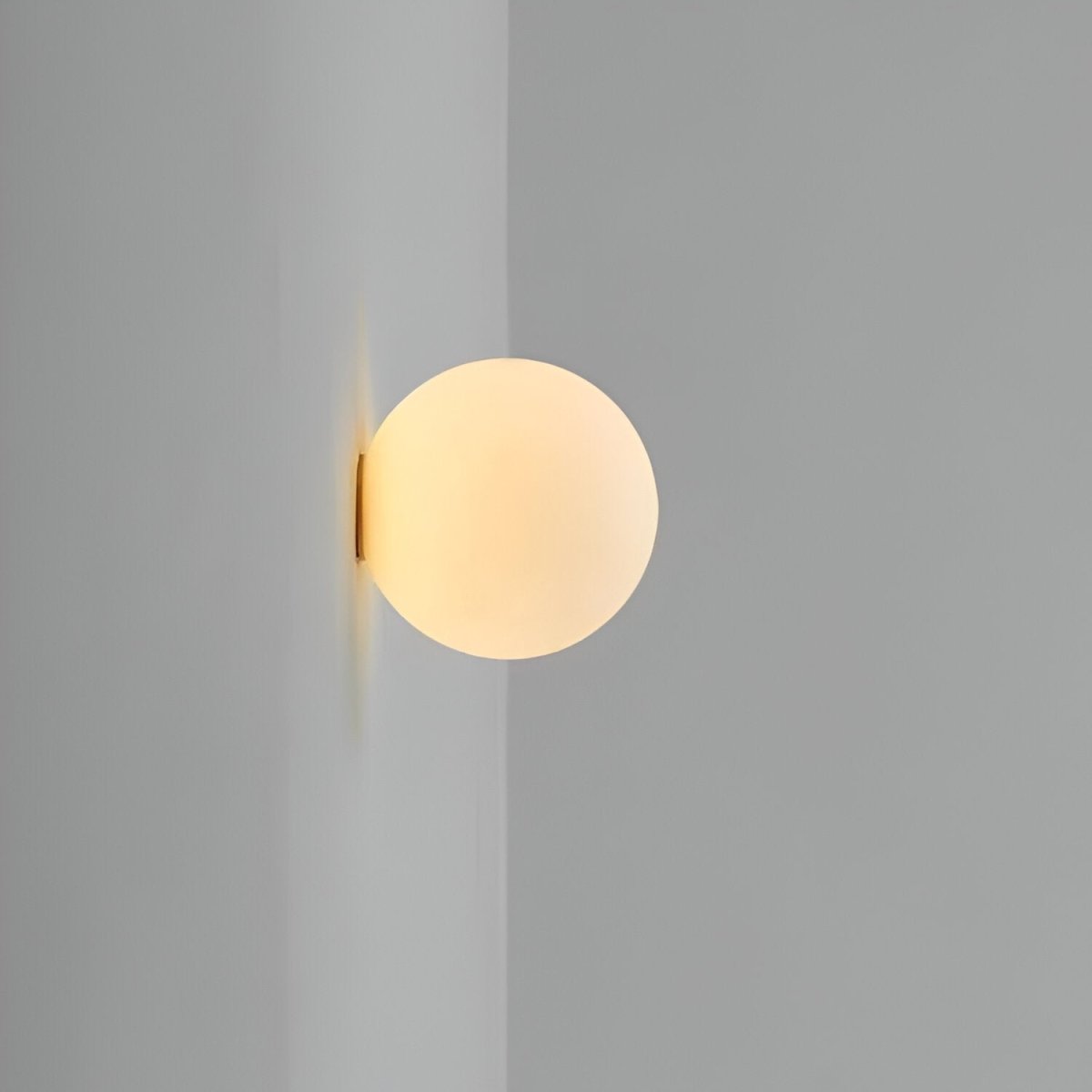 Rund Glas LED Væglampe, Minimalistisk Design, 1 Lyskilde | Rosalyssa