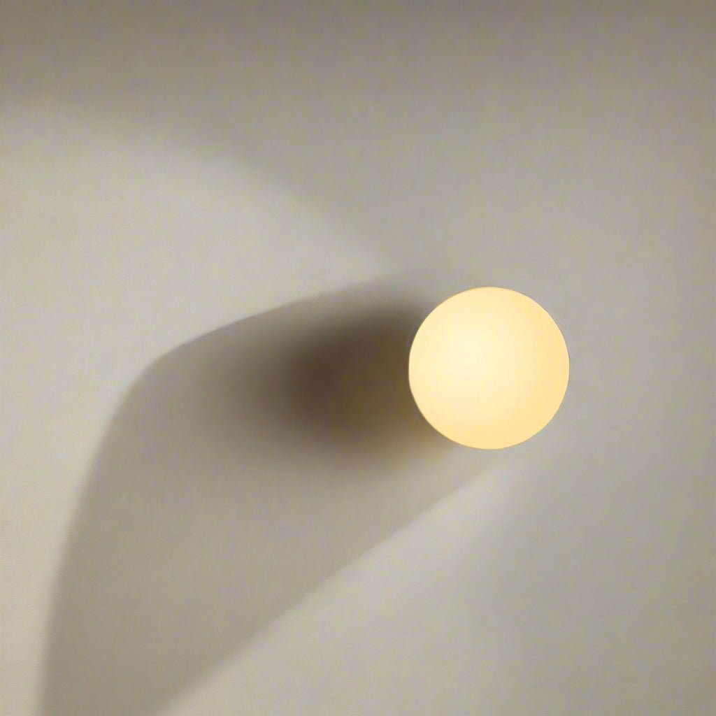 Rund Glas LED Væglampe, Minimalistisk Design, 1 Lyskilde | Rosalyssa