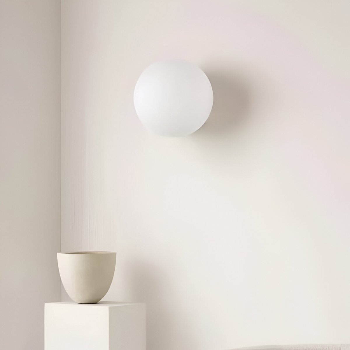 Rund Glas LED Væglampe, Minimalistisk Design, 1 Lyskilde | Rosalyssa