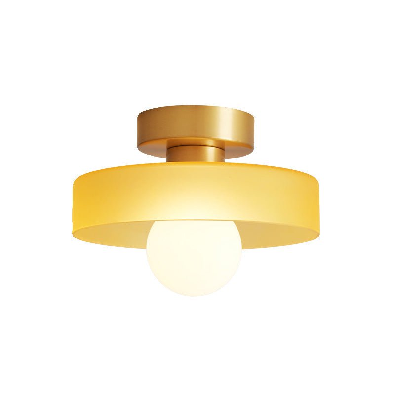 Ceiling Light Fixture With Round Glass Shade - 12 Inch Diameter | Rosalyssa