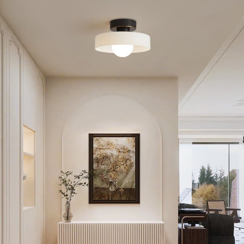 Ceiling Light Fixture With Round Glass Shade - 12 Inch Diameter | Rosalyssa