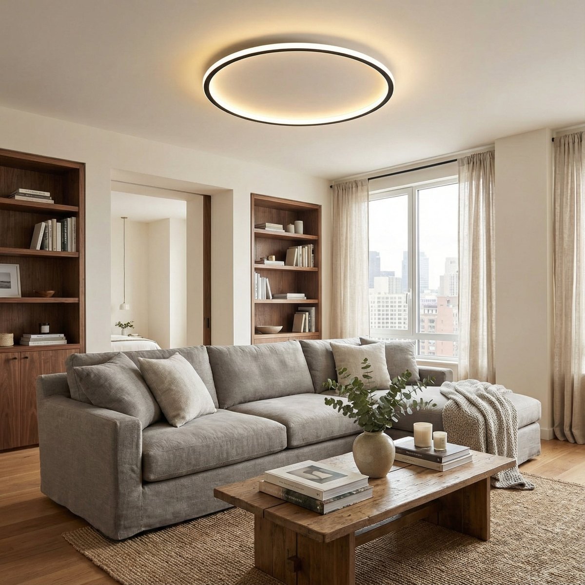 LED kerek mennyezeti lámpatest kör alakú diffúzorral, 12 hüvelyk | Rosalyssa