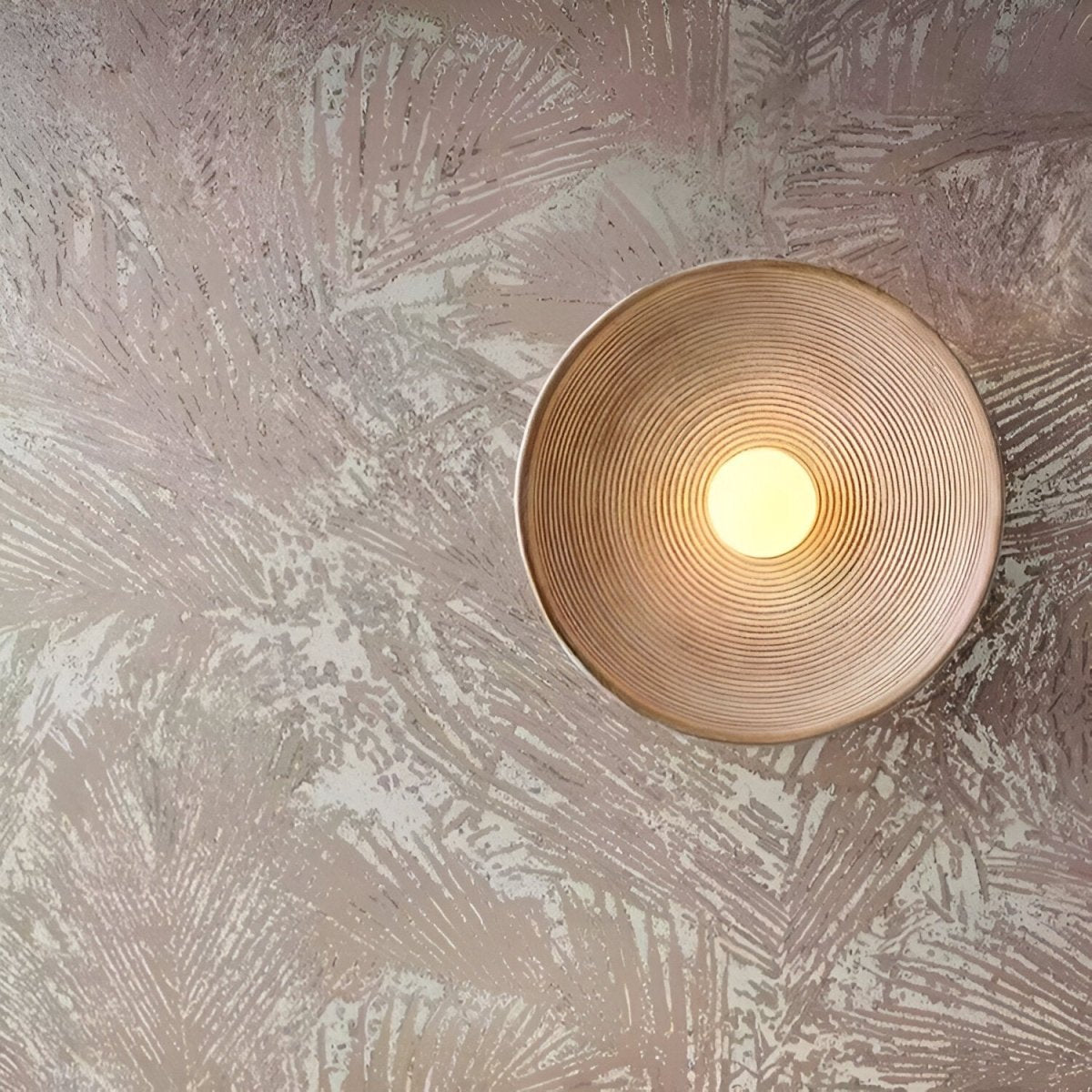 Pyöreä LED-seinävalaisin, retro-keramiikkatyyli, hartsista valmistettu 1-valoinen valaisin | Rosalyssa
