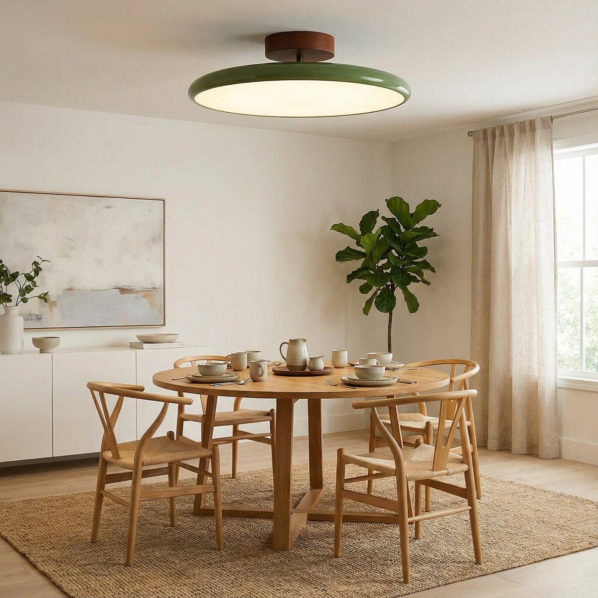 LED Ceiling Light Fixture With Round Metal Frame, 12-Inch Diameter | Rosalyssa
