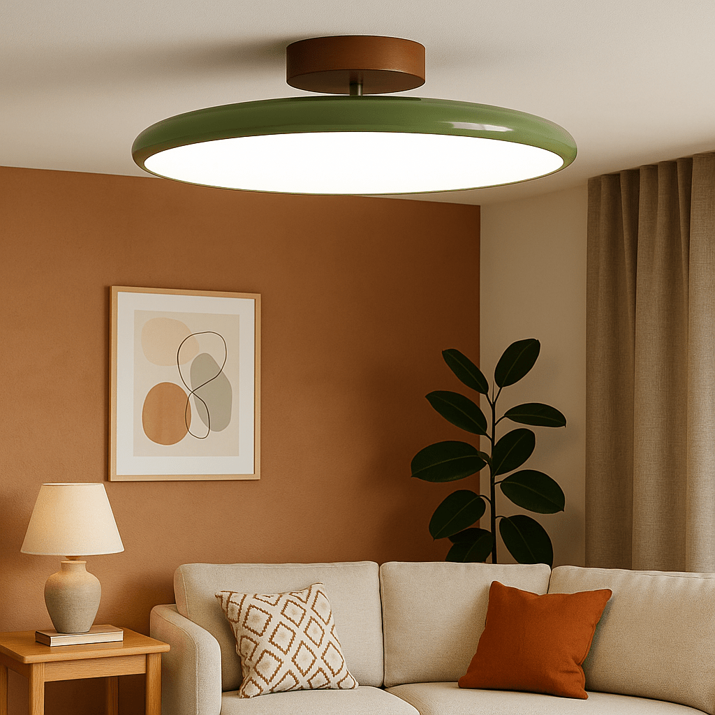 LED Ceiling Light Fixture With Round Metal Frame, 12-Inch Diameter | Rosalyssa