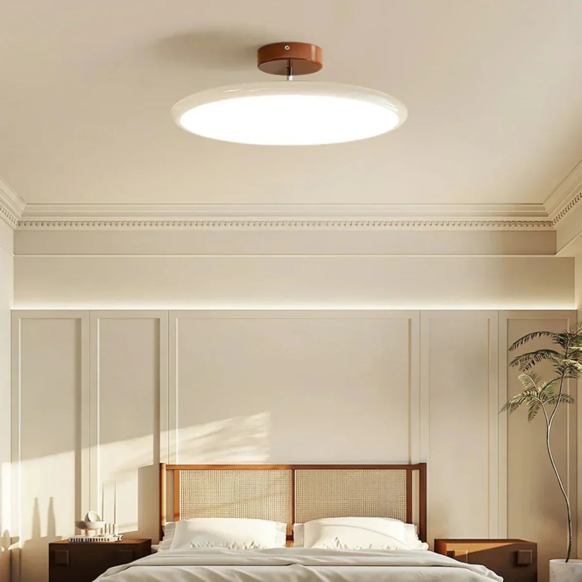 LED Ceiling Light Fixture With Round Metal Frame, 12-Inch Diameter | Rosalyssa