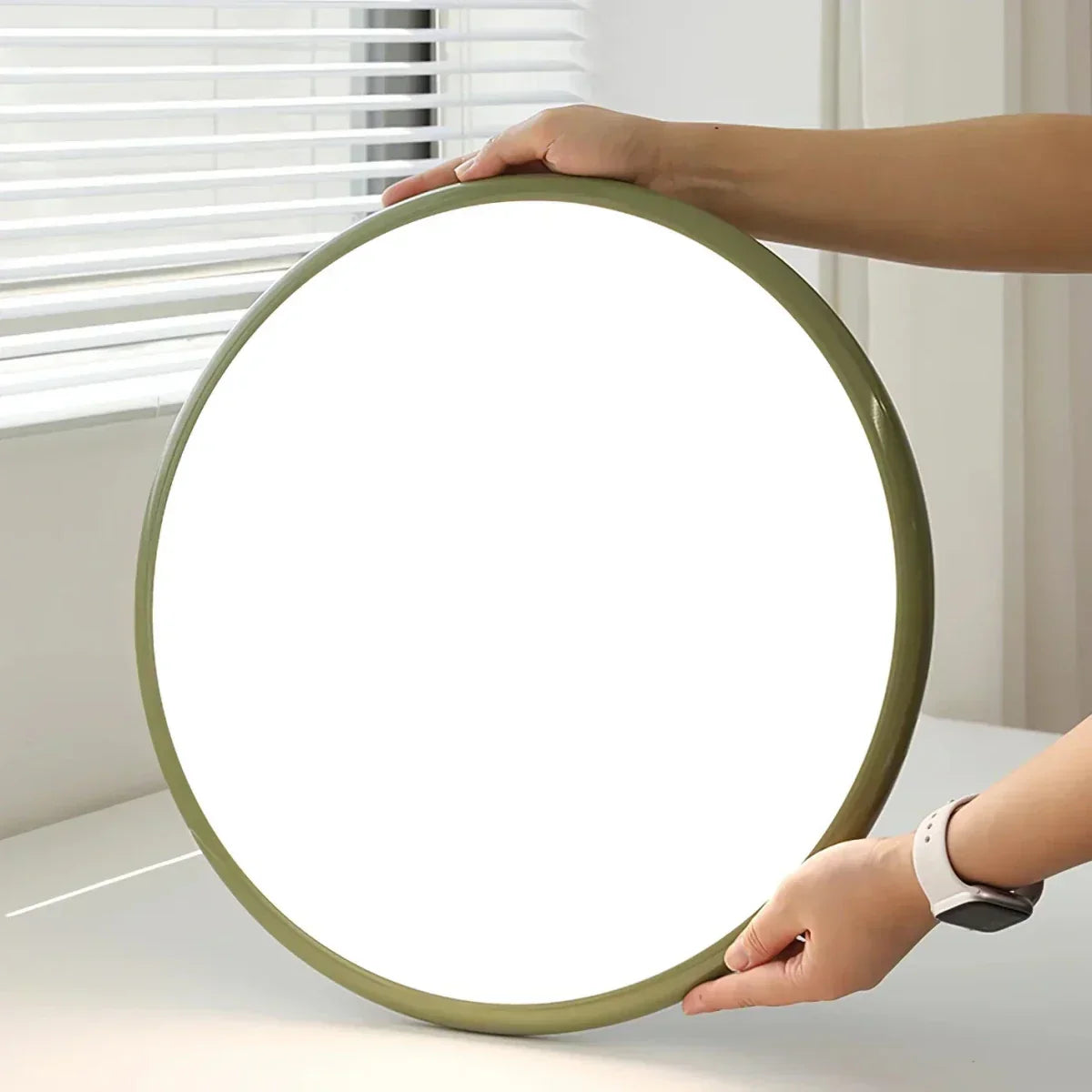 LED Ceiling Light Fixture With Round Metal Frame, 12-Inch Diameter | Rosalyssa