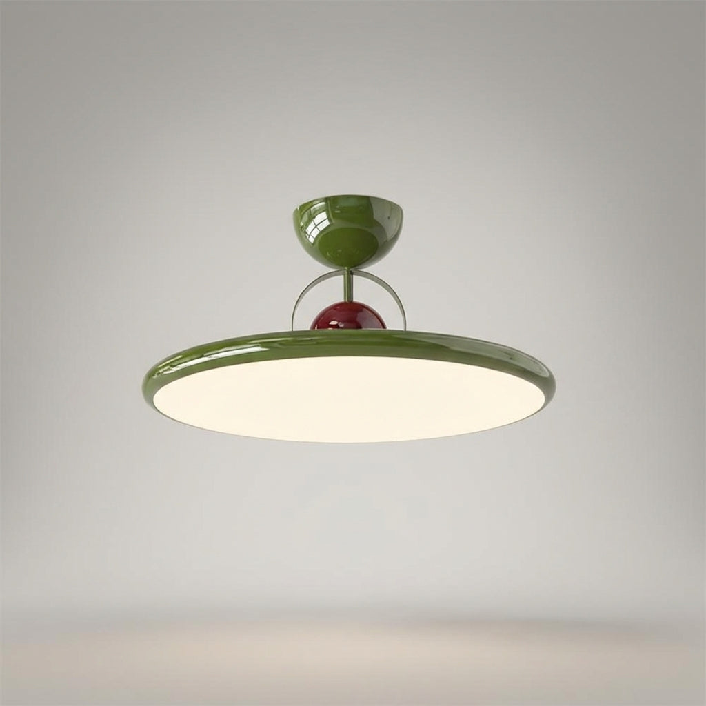Zelené stropní světlo s LED, akrylové a kovové, retro design, stmívatelné
