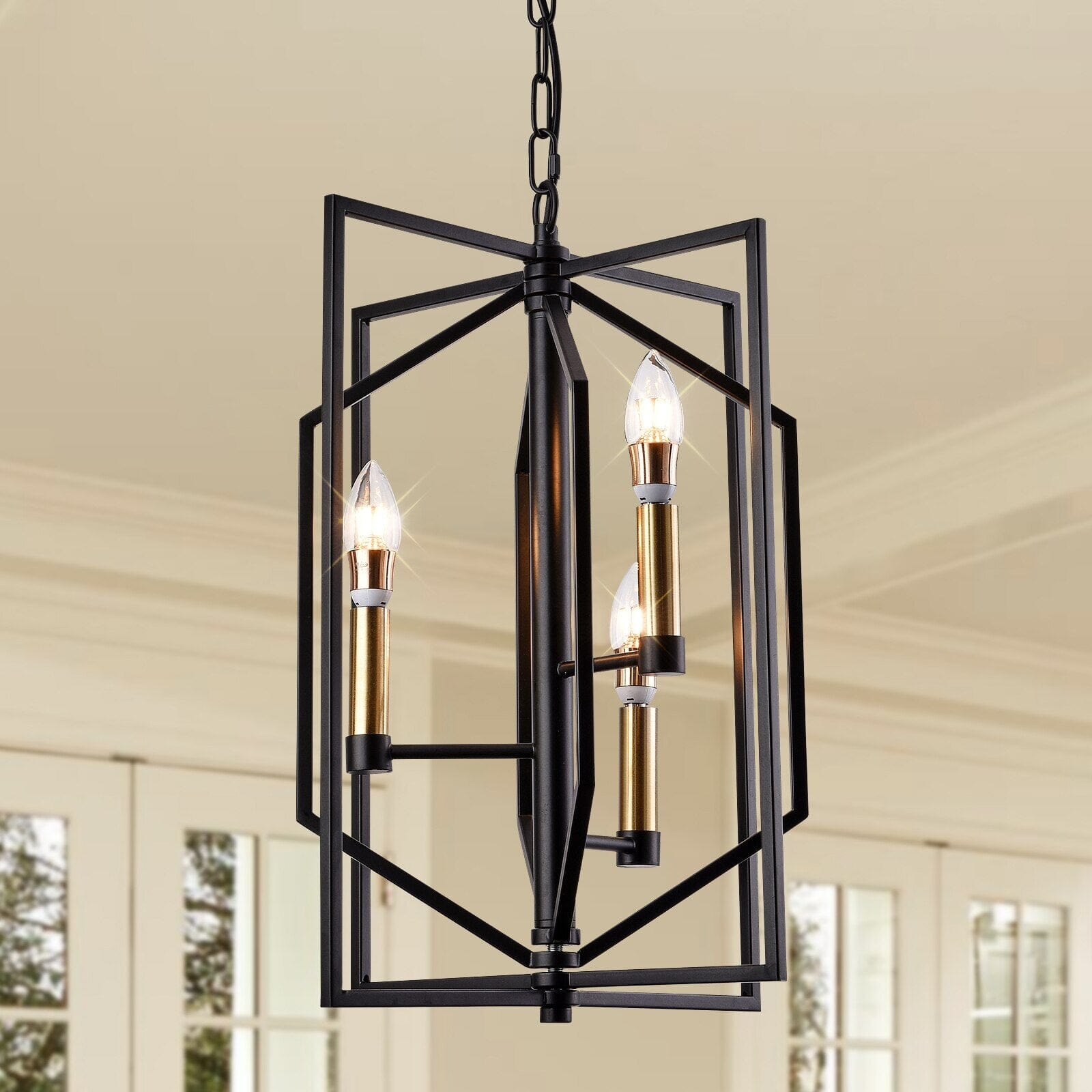 Lampada da soffitto NovaCage vintage industriale con LED