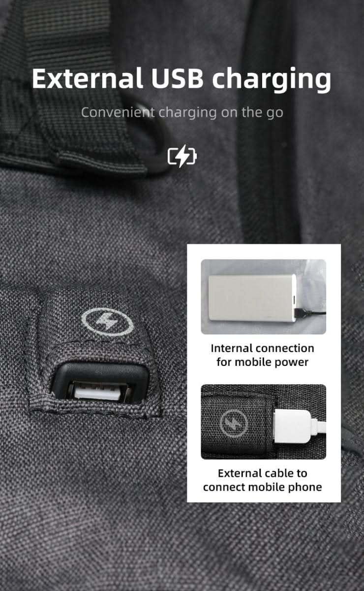 حقيبة ظهر سيتي تريل رول توب للاستخدام الخارجي المتعدد الوظائف مع منفذ USB