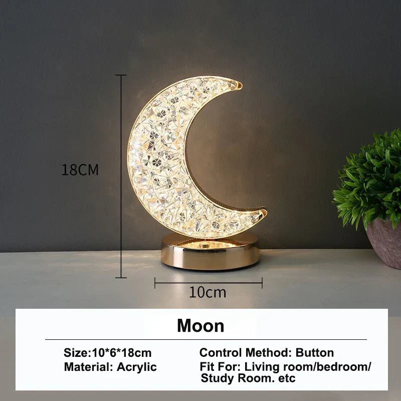 Stellora 3D Crystal Night Light With Rechargeable Dimming