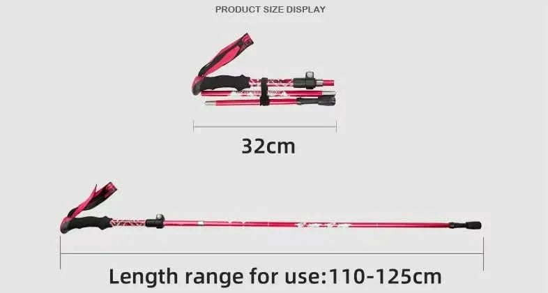 TrailPeak Foldable Trekking Poles for Hiking and Outdoor Adventures