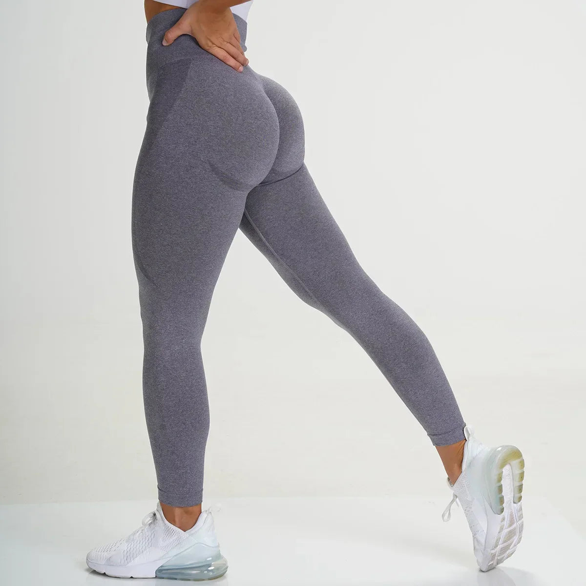 Leggings a vita alta con vestibilità yoga senza cuciture per allenamento