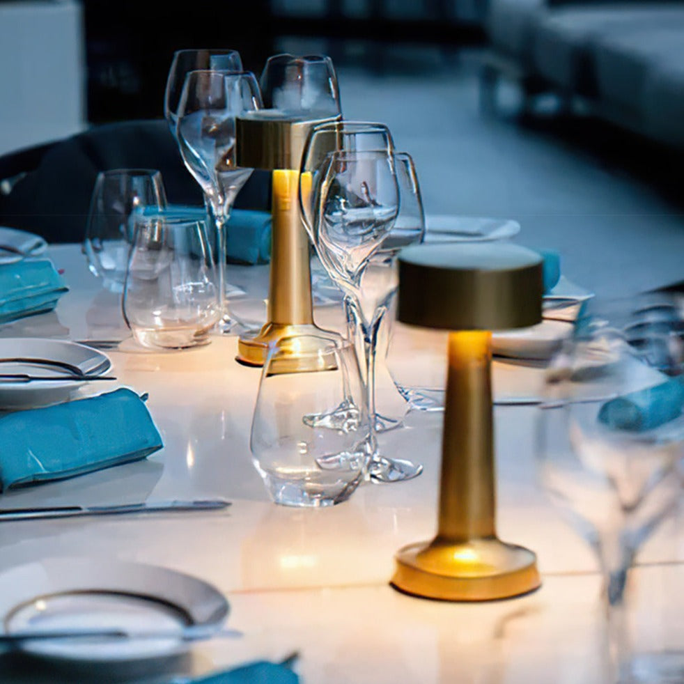 LumaNova Retro LED Wireless Rechargeable Table Lamp For Restaurants