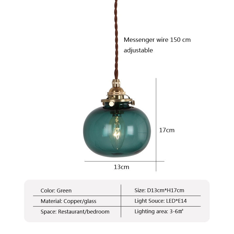 Lampada a Sospensione in Vetro Caelum con Stile Retrò per Spazi Piccoli | Snurv