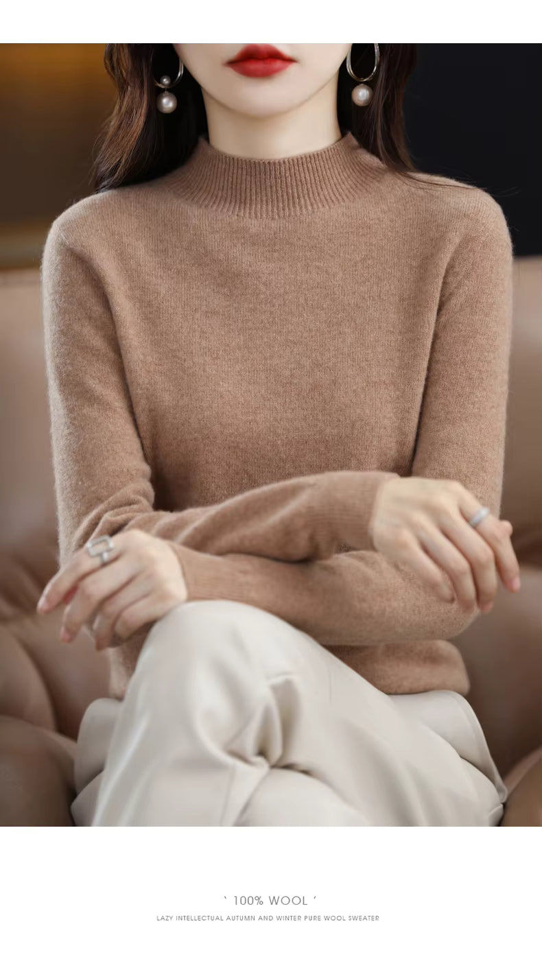 Maglione Aurelia da donna in 100% lana e cashmere per autunno e inverno