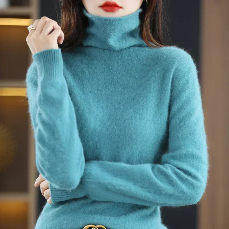 Astra Kaschmir Pullover mit hohem Kragen im japanischen Stil