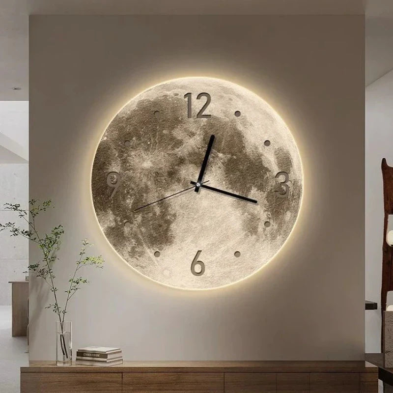 Lunar LED-vægur med diskret månelys på displayet