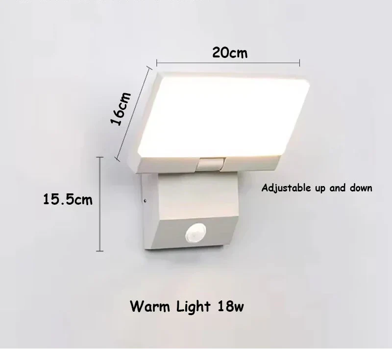 Venkovní nástěnné světlo LumiFold s krytím IP65 a volitelným pohybovým senzorem