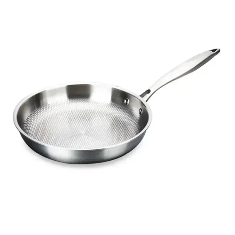 AuroraChef 28/30 Cm Stainless Steel 304 Wok Pan Without Coating For Gas And Induction