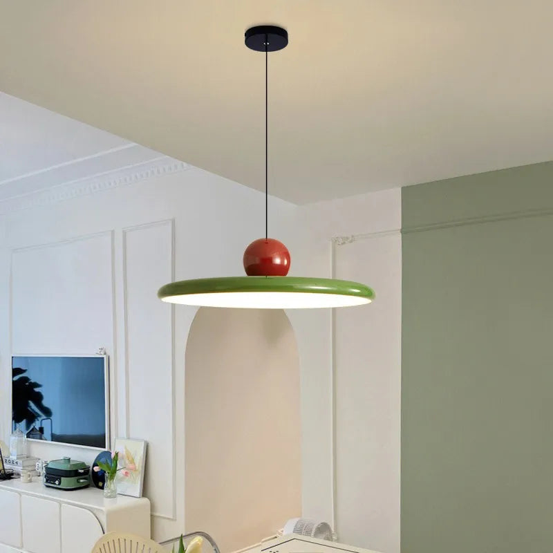 Závěsné svítidlo Nordic Saucer LED krémový povrch stropní lampa