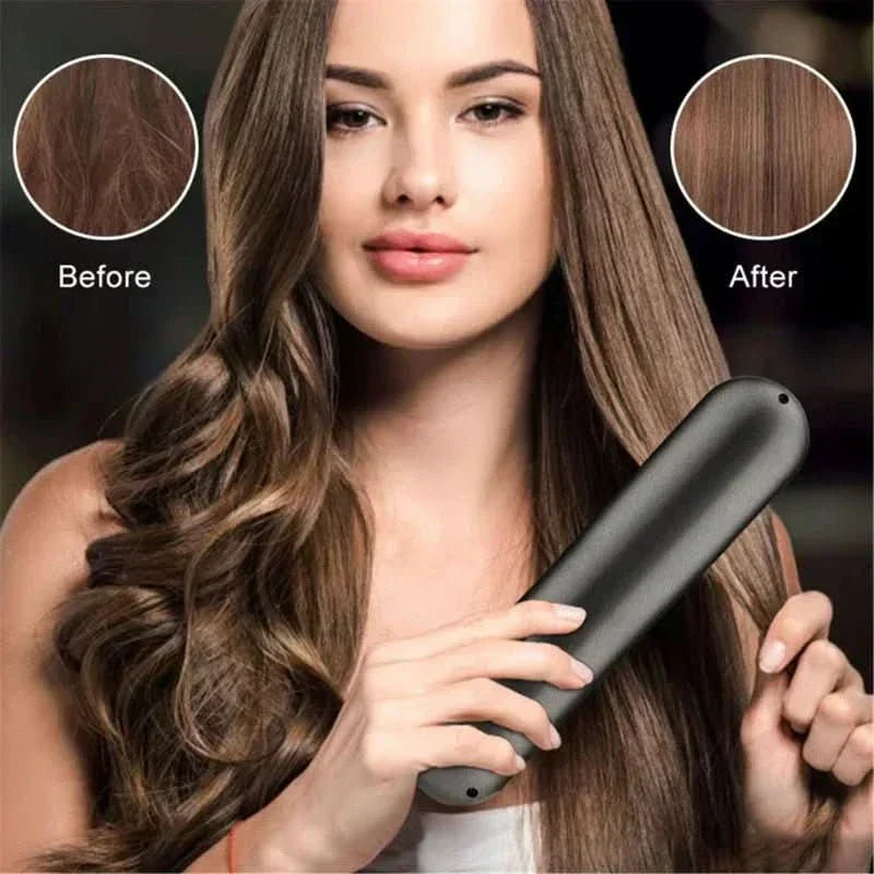 NovaGlow Cordless Straightening Brush Styler For Straight Hair Everywhere
