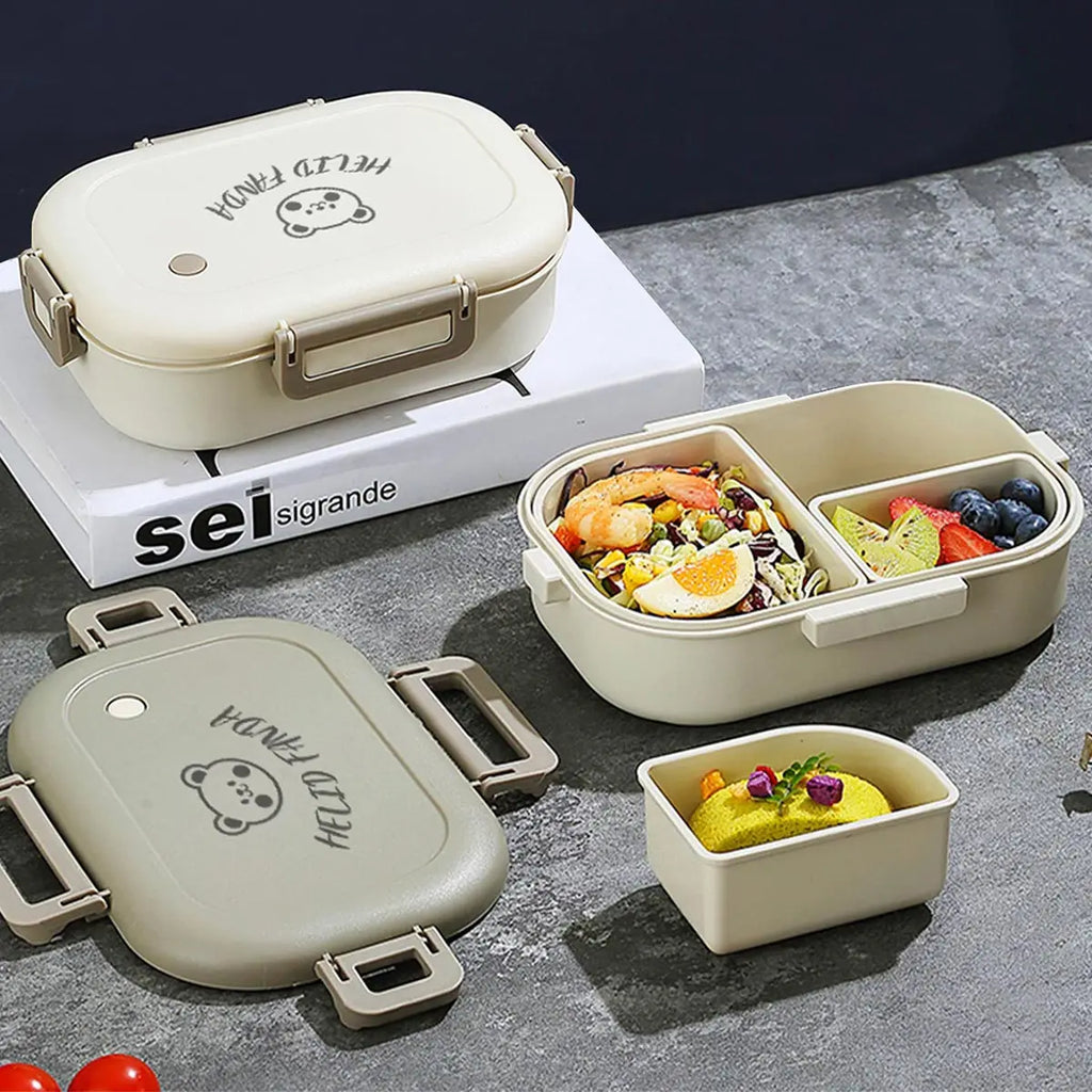 Přenosná FreshMate Bento krabička s třemi přihrádkami, nepropustná