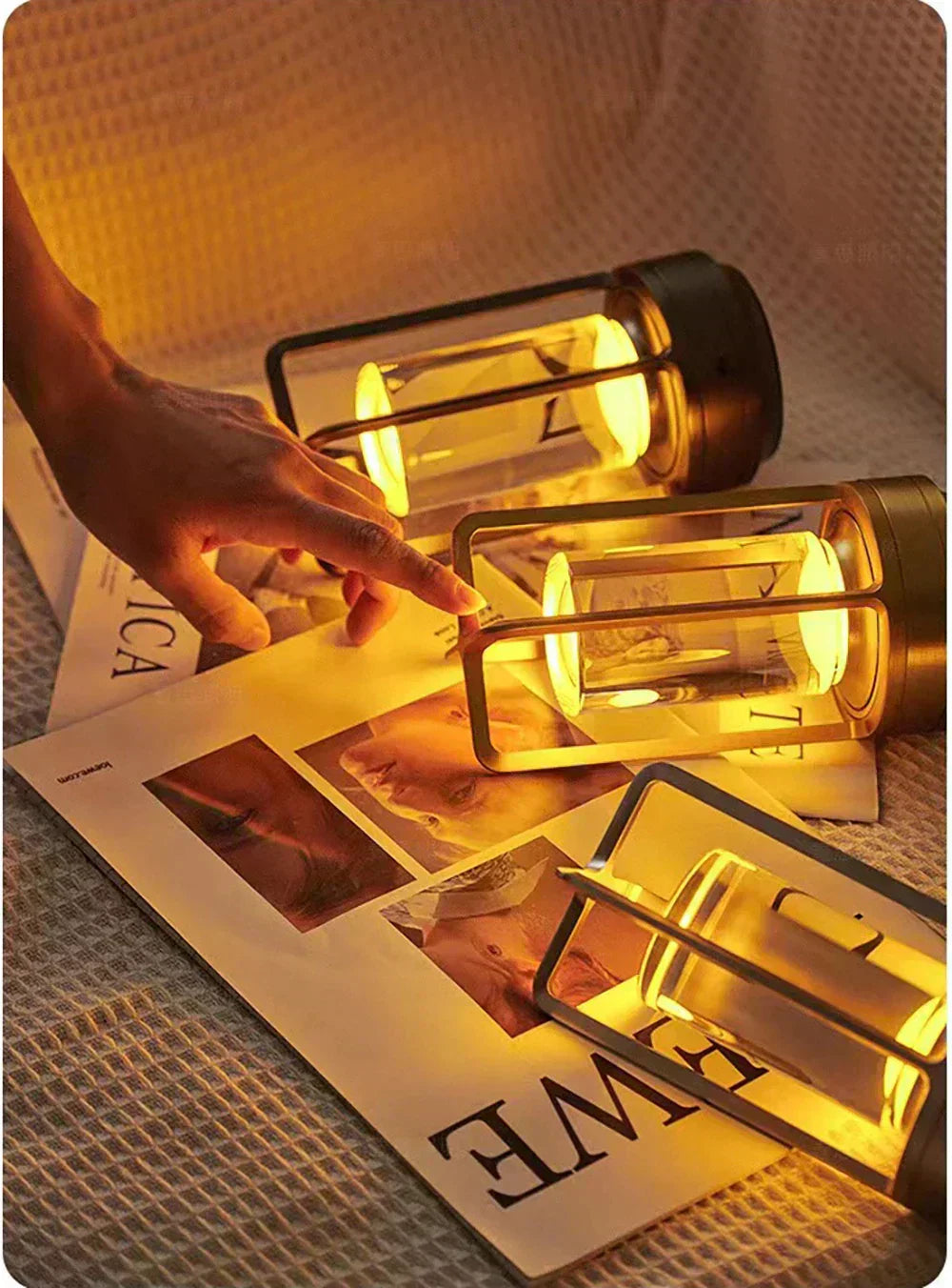 Lampada da tavolo LED LumaNest a luce calda ambientale per un'illuminazione accogliente della stanza