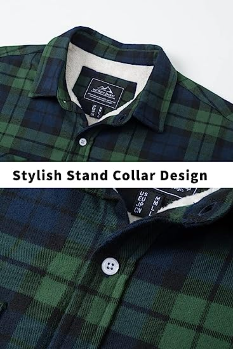 Lyrenox Classic Plaid Jacket With Fleece Lining Style