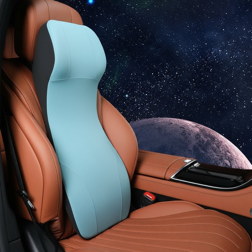 DriveEase Integrated Car Neck And Lumbar Support Made Of Memory Foam
