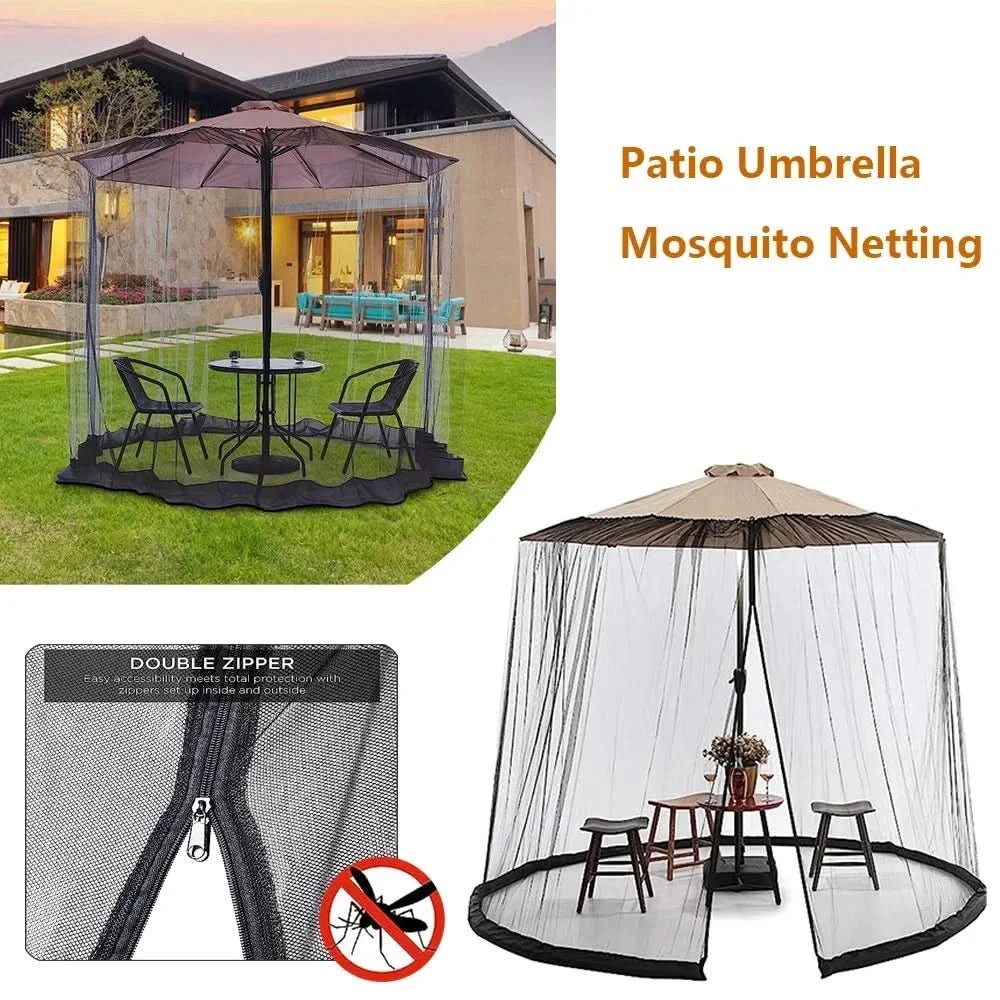 LumaGuard Mosquito Net For Parasols Up To 4 Meters With Zip