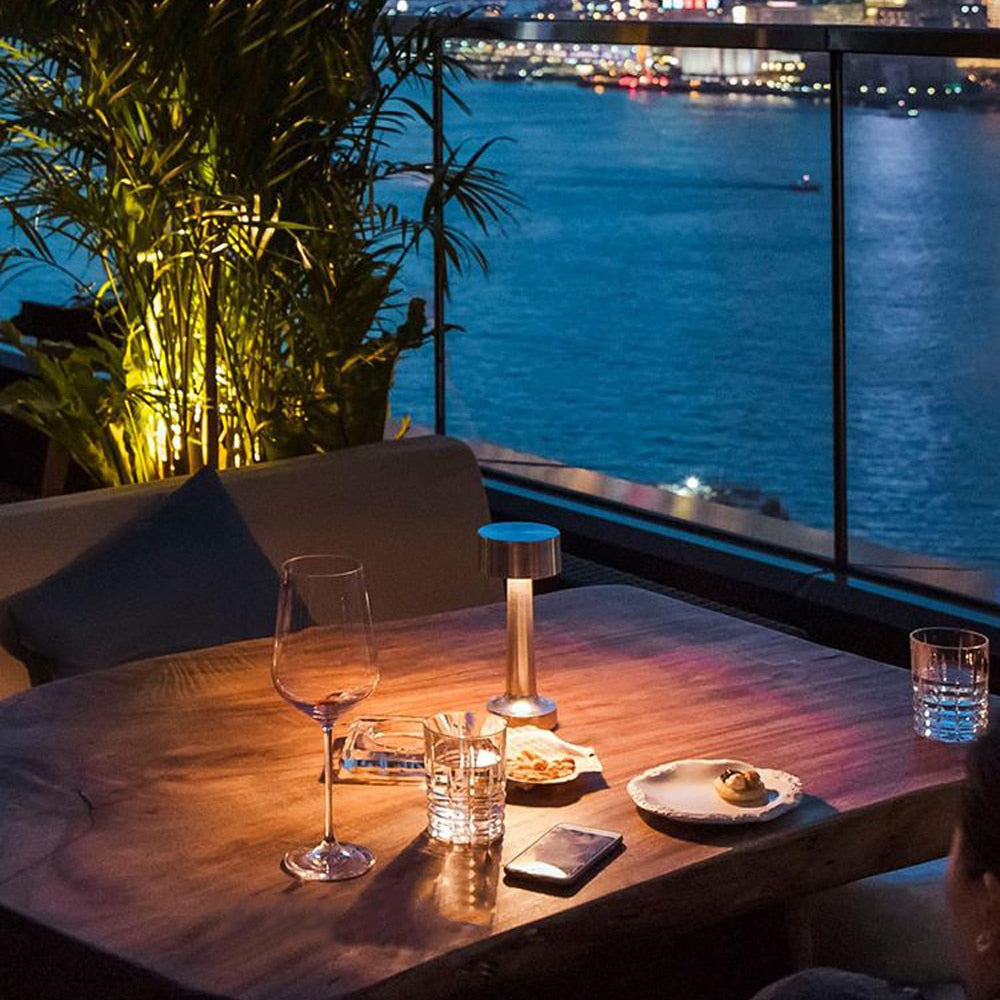 LumaNova Retro LED Wireless Rechargeable Table Lamp For Restaurants