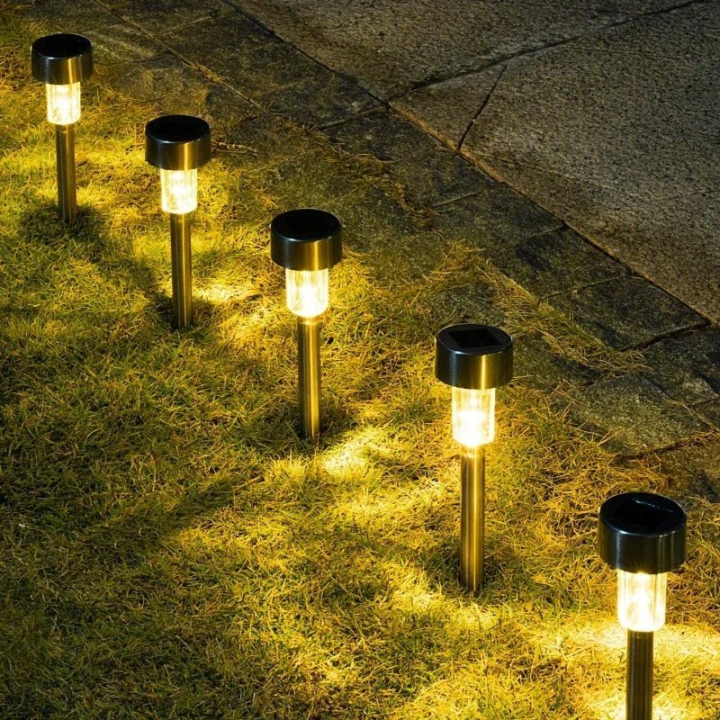 Garden Solar LED Lamp With Weatherproof, Energy-Efficient, Integrated Light Sensor