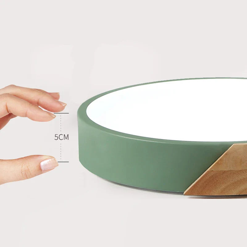 LED Ceiling Light With Nordic Wood Design For Warm Modern Ambience