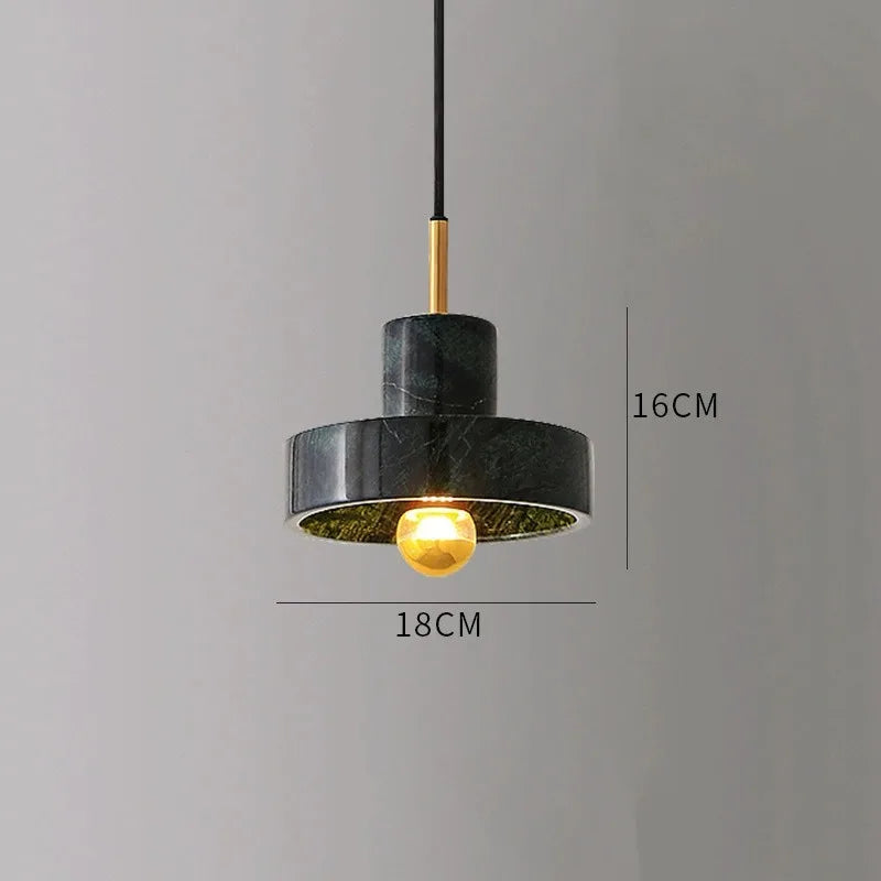 Marmorlampa med naturlig sten, postmodern design