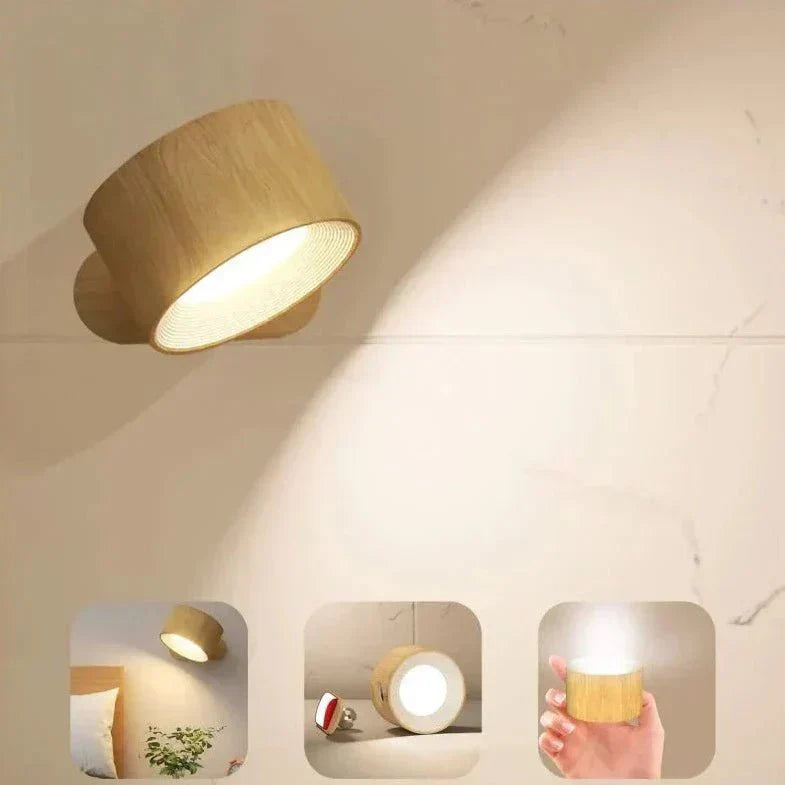 Bezdrátová USB lampa s dobíjecí LED a nástěnným světlem