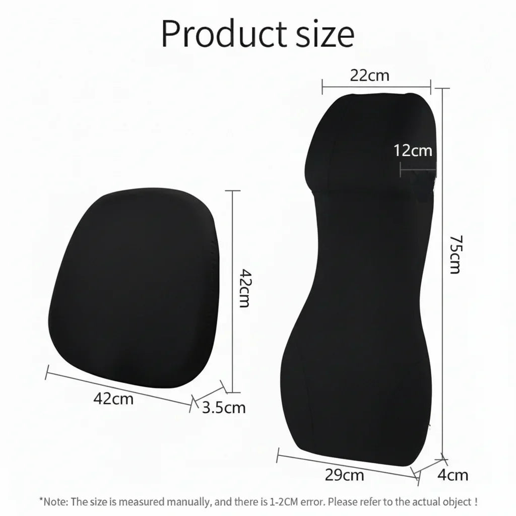 DriveEase Integrated Car Neck And Lumbar Support Made Of Memory Foam