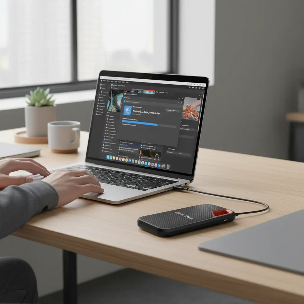 Slim Portable Solid State Drive USB 3.1 Storage For Everyday Use