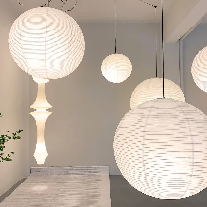 Nova Luminária Pendente com Design de Balão de Papel para Interiores Modernos