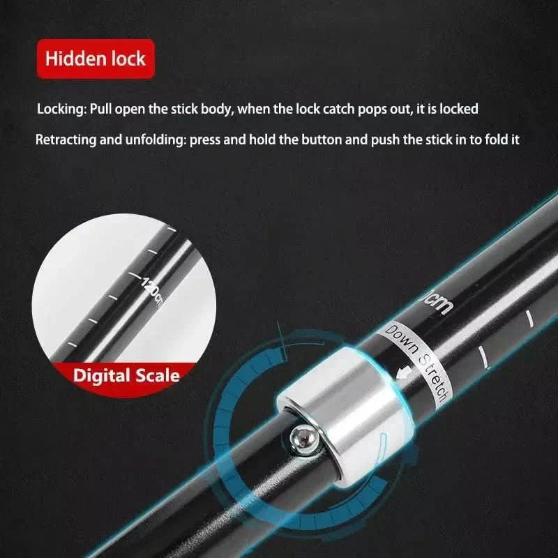 TrailPeak Foldable Trekking Poles for Hiking and Outdoor Adventures