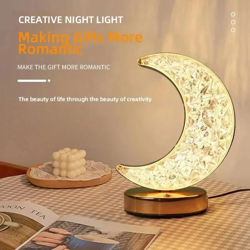 Stellora 3D Crystal Night Light With Rechargeable Dimming
