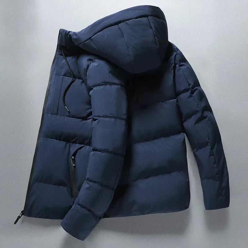 Nova modrá nepromokavá parka bunda pro chladné zimní počasí
