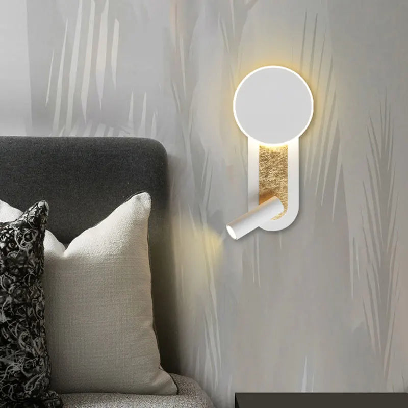 HaloBeam Modern Wall Light With Nordic Design And Dual LED